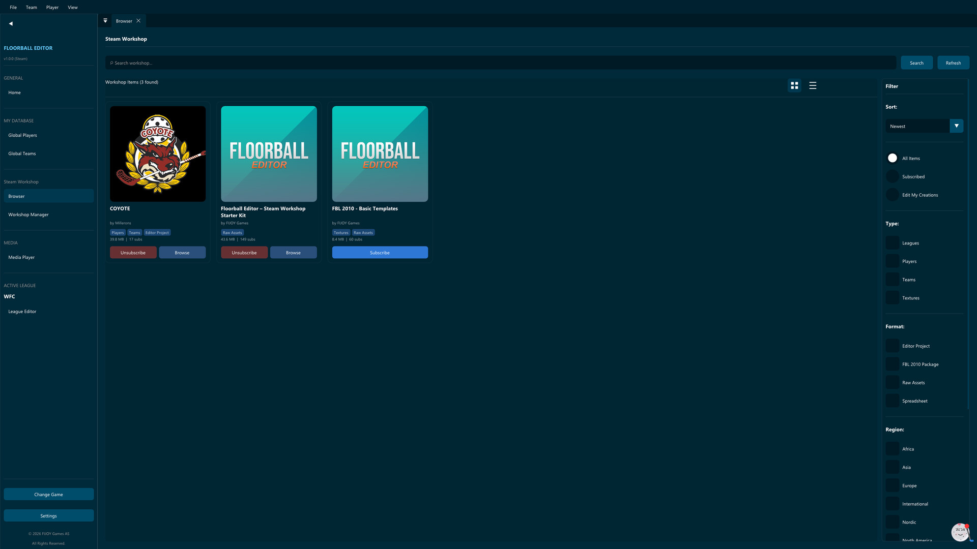 Floorball Editor Screenshot 2