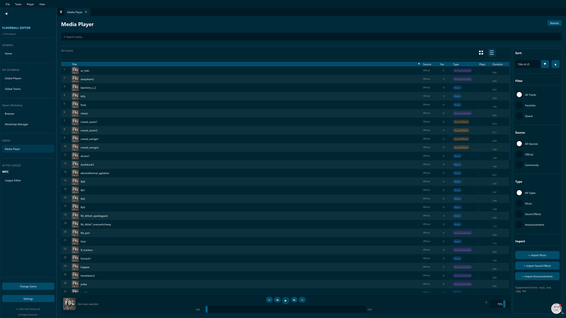 Floorball Editor Screenshot 4