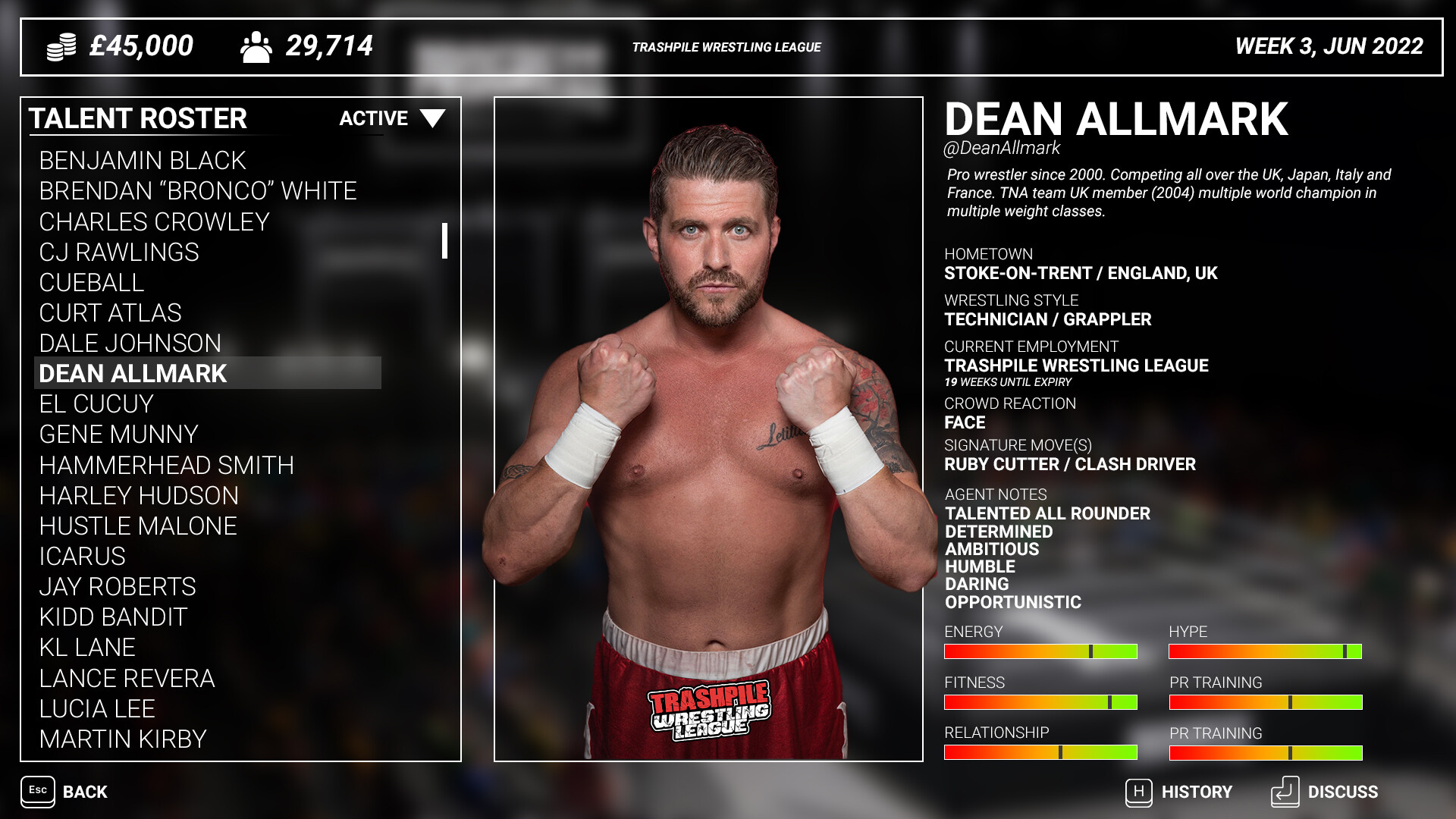 Main Event: Wrestling Manager Screenshot 2