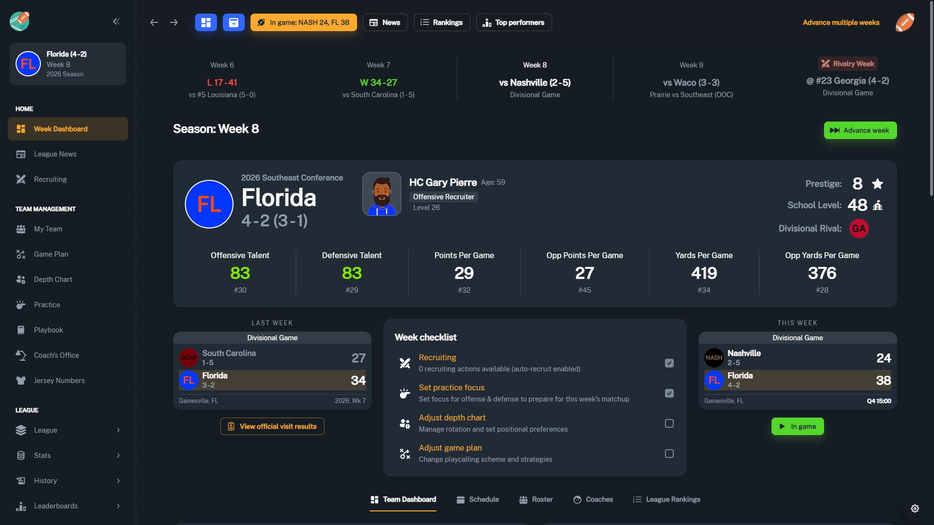 Football Coach: College Dynasty Screenshot 3