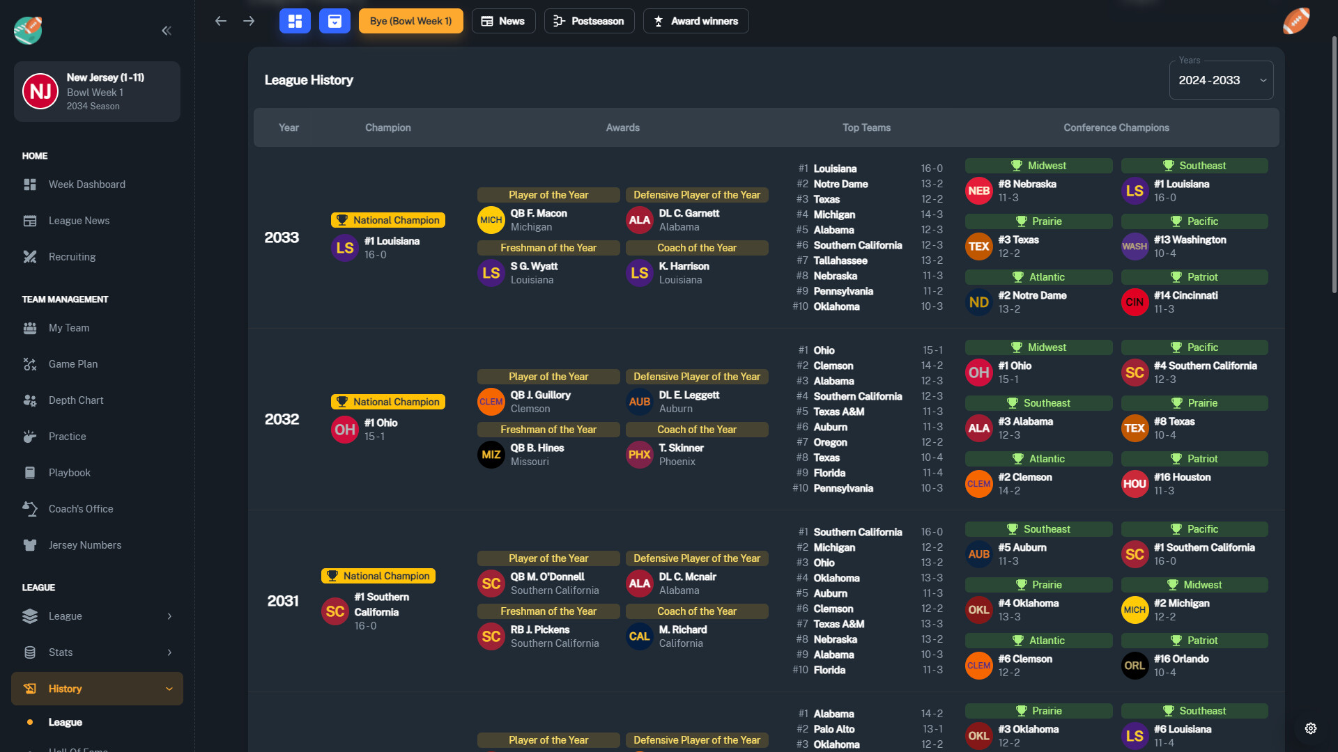 Football Coach: College Dynasty Screenshot 25