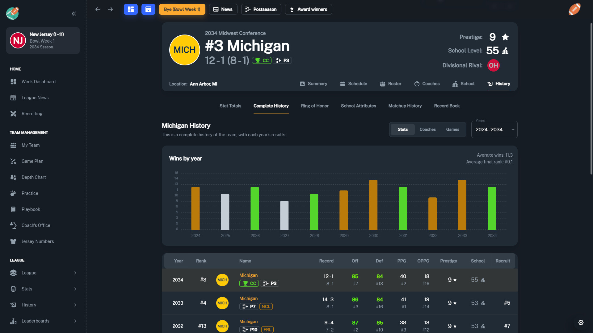 Football Coach: College Dynasty Screenshot 17