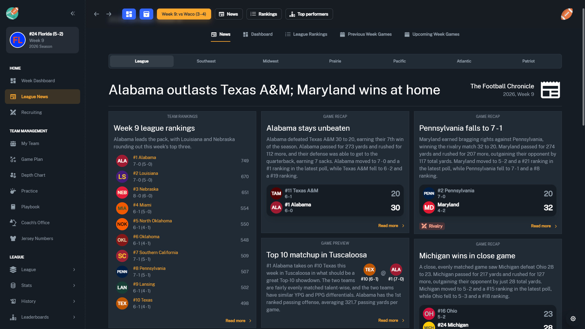 Football Coach: College Dynasty Screenshot 5