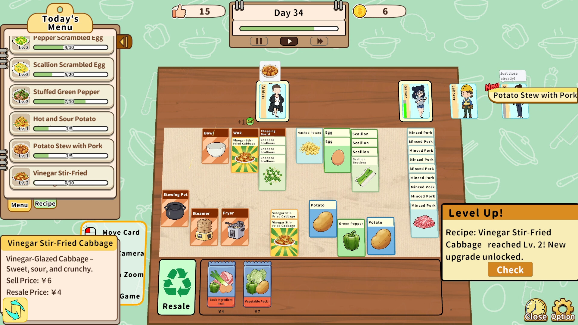 Card Sim: Chinese Restaurant Screenshot 2