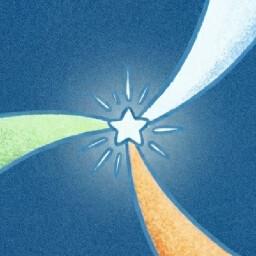 Three stars first meet, their paths intertwine icon