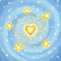 Threads of light weave a net, souls intertwine icon