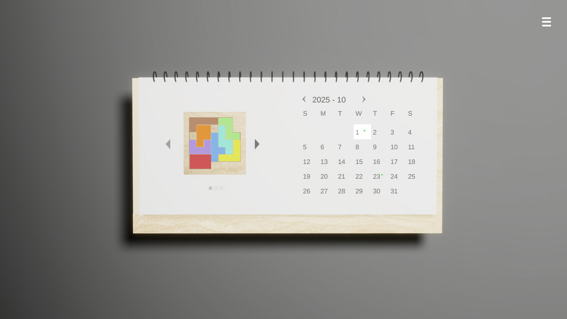 Calendar Puzzle Screenshot 4