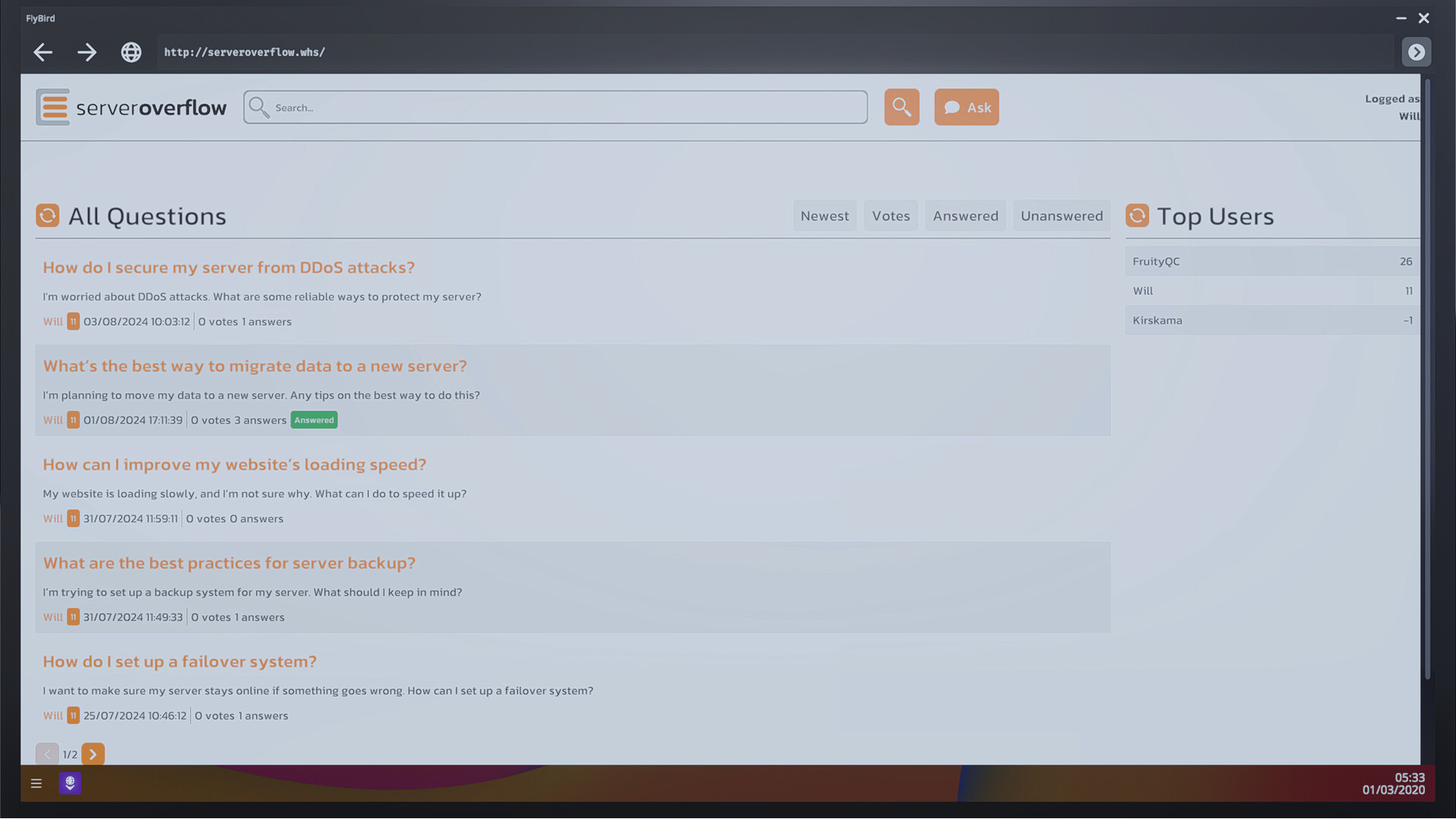 Web Host Simulator Screenshot 3