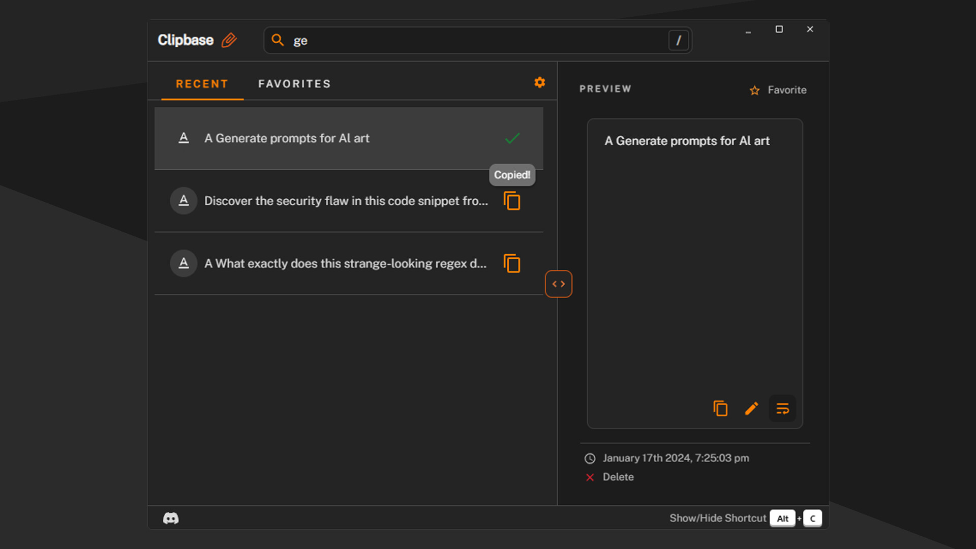 Clipbase - Clipboard History Manager Screenshot 3