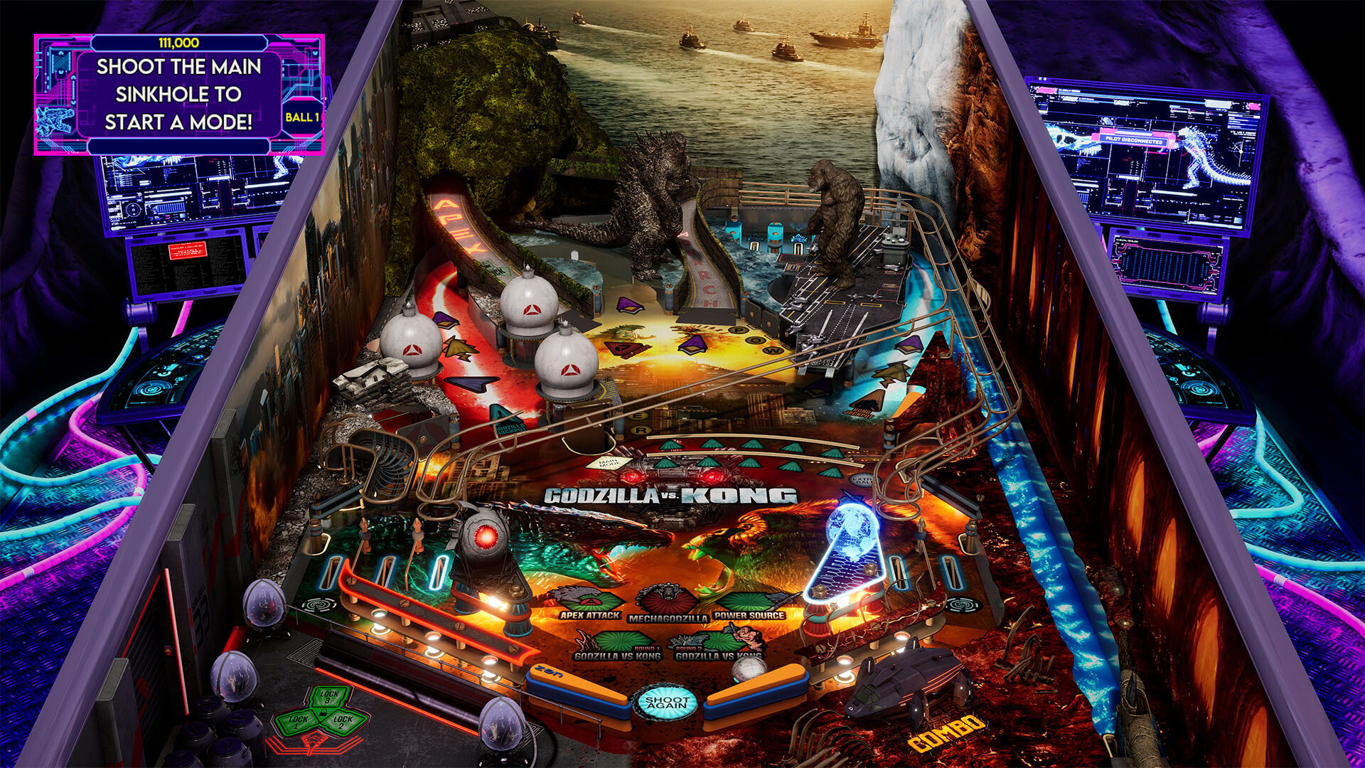 Pinball FX - Godzilla vs. Kong Pinball Pack Screenshot 2