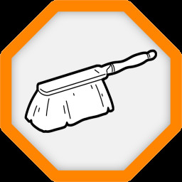 Hand broom icon