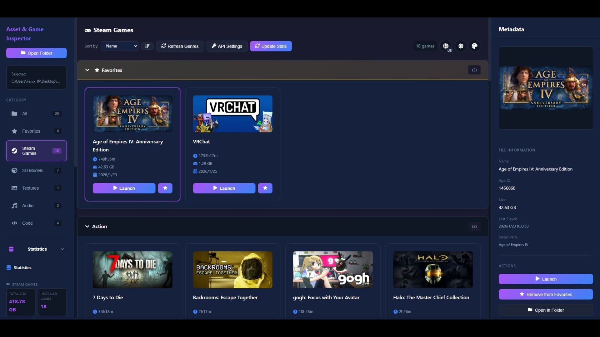Asset & Game Inspector Screenshot 1