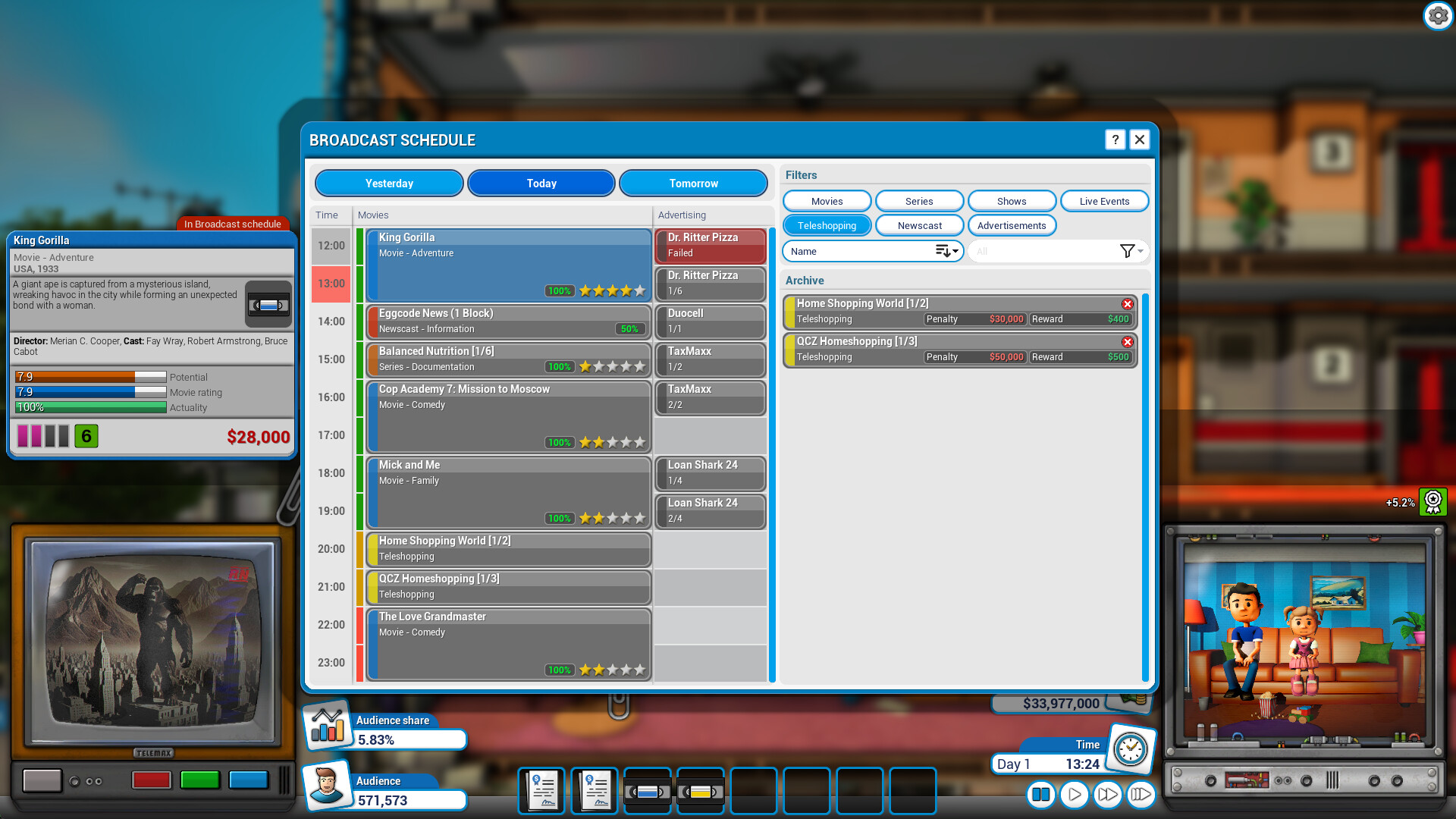 Mad Television Tycoon Screenshot 2