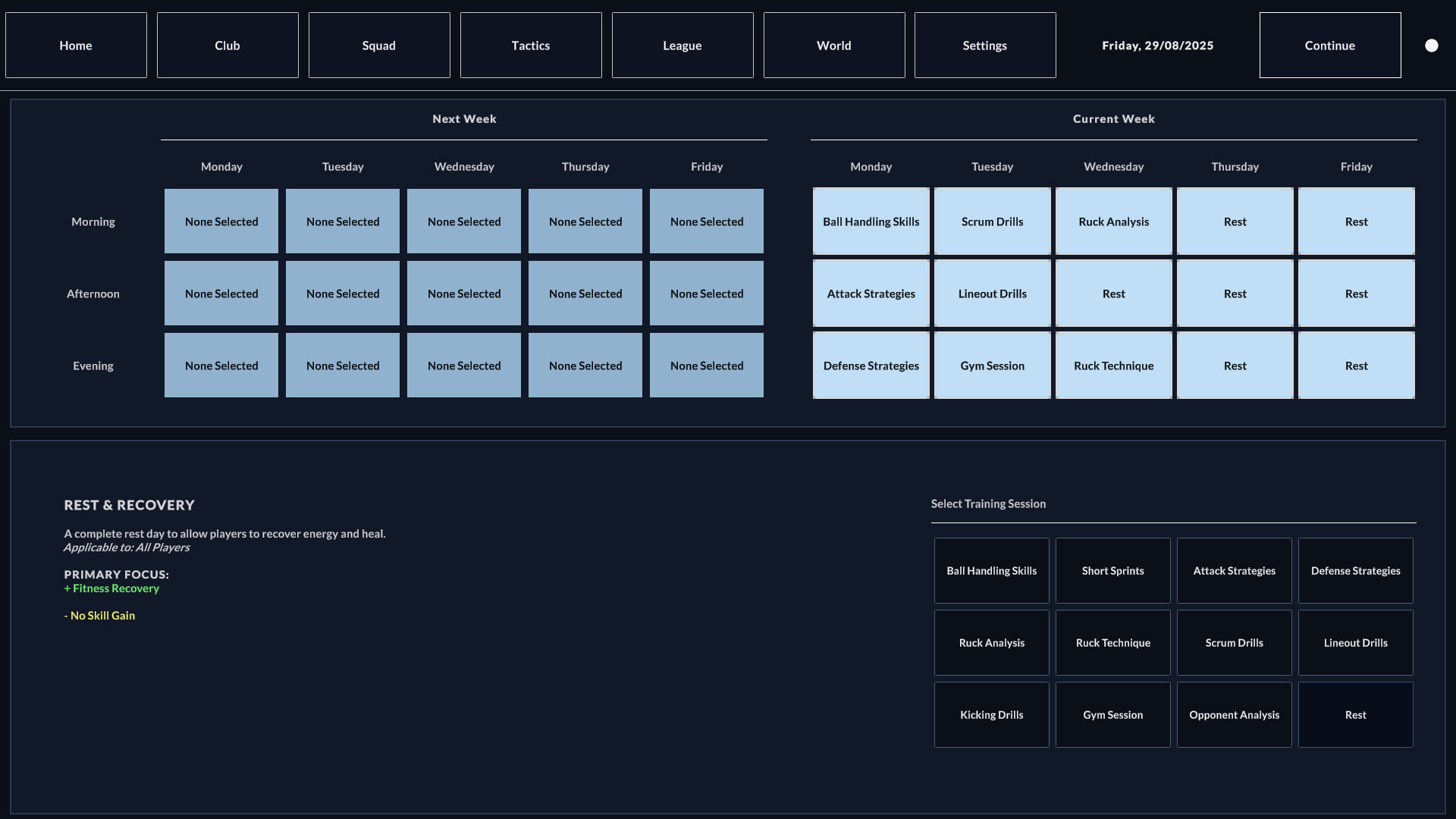 Rugby Career Manager Screenshot 6