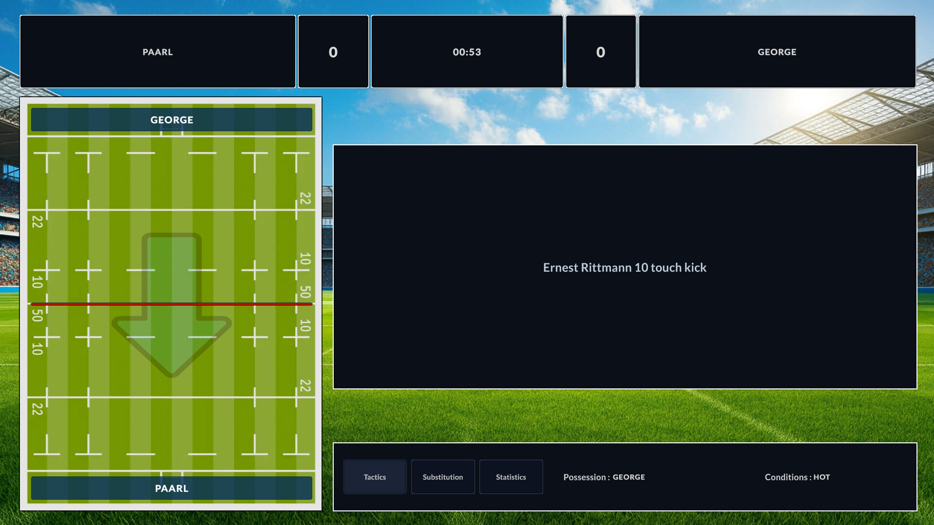 Rugby Career Manager Screenshot 2