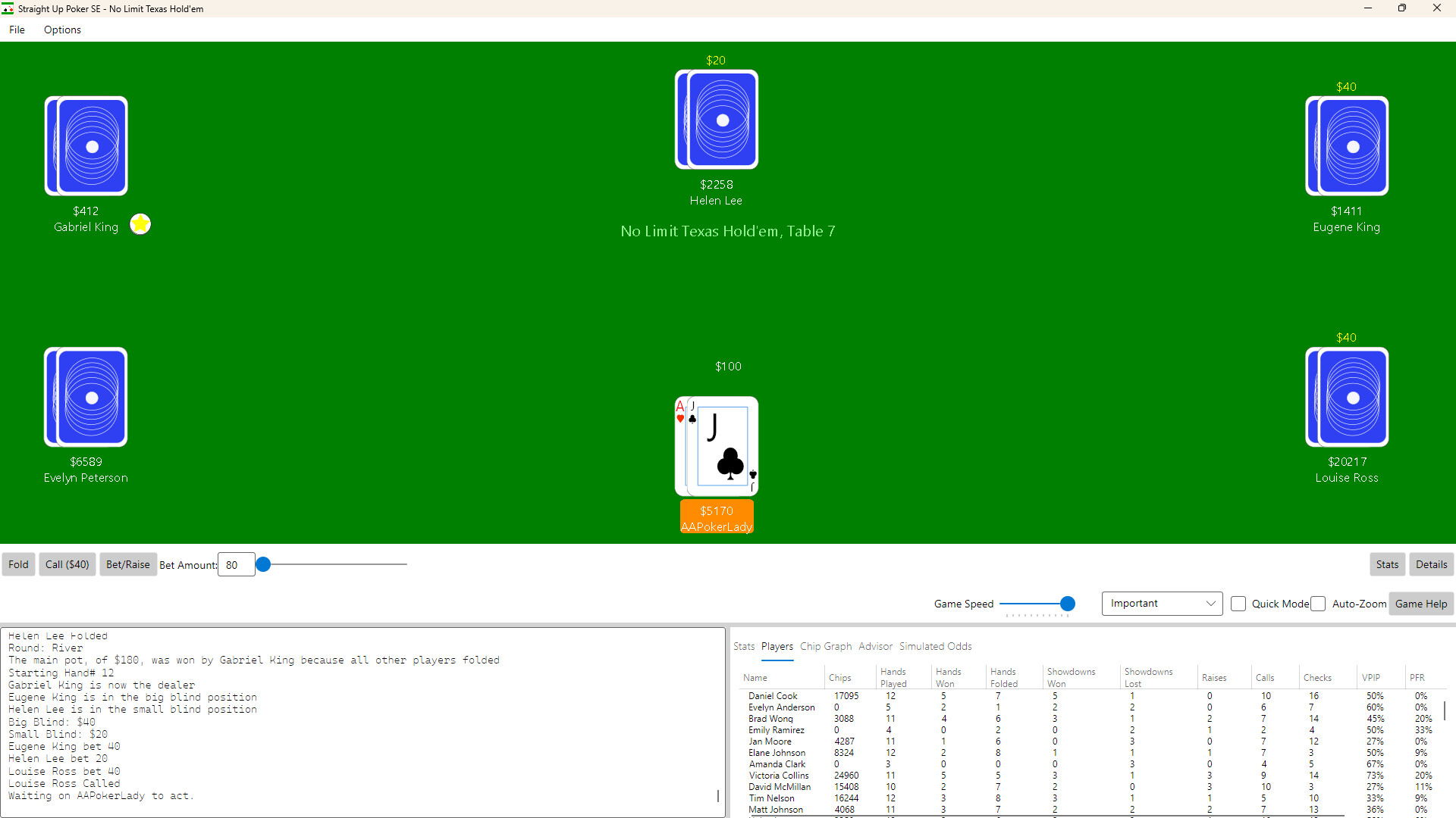 Straight Up Poker SE Screenshot 1
