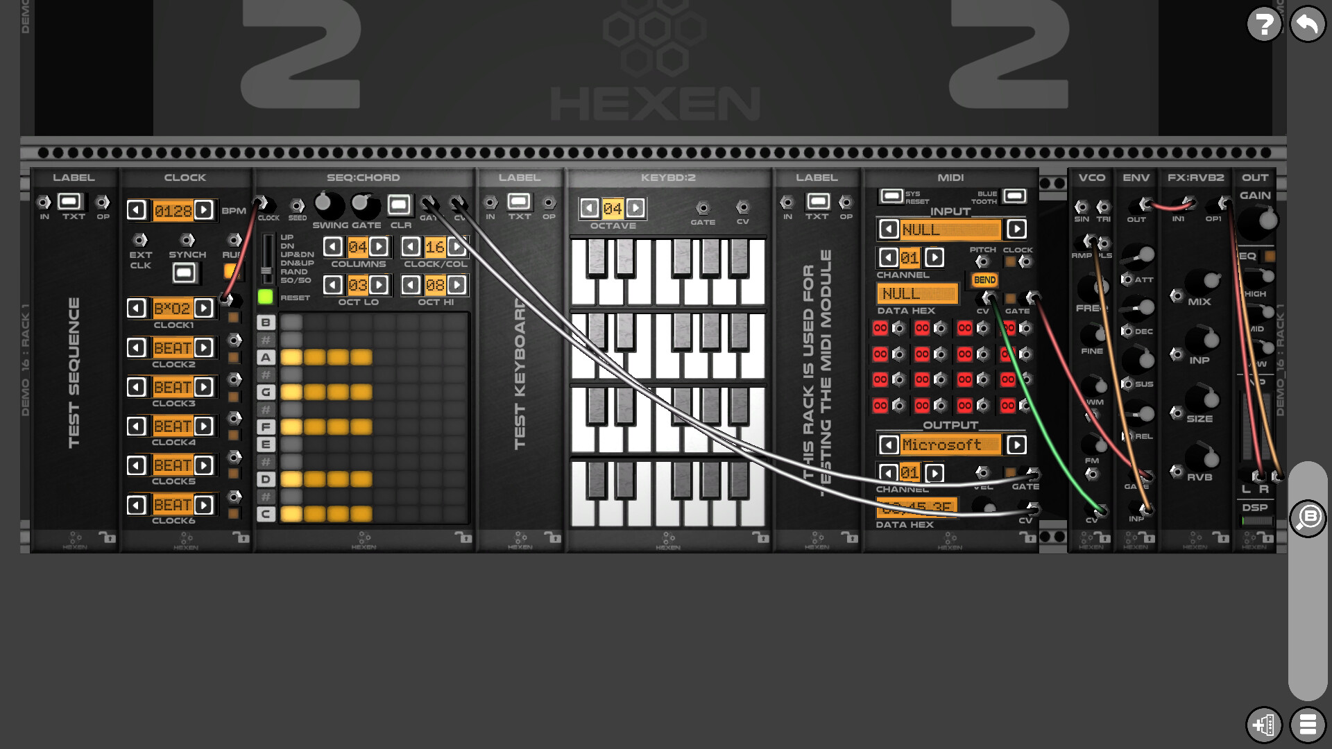 Hexen - Modular Synthesizer Screenshot 3