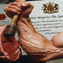 Monarch-Shocking Meat Monarch! 🇬🇧🔨 You're officially too powerful for the Commonwealth—what's the earth-shattering caption for 2,600? The world isn't ready! 🚀💪 icon