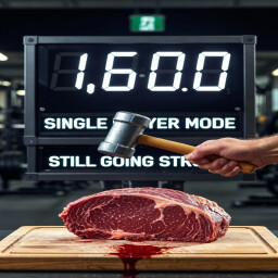 Solo Steak Legend! 🏆💪 You're an absolute machine—what wild caption are we cooking up for 1,700? Let's keep the streak alive! 🚀 icon