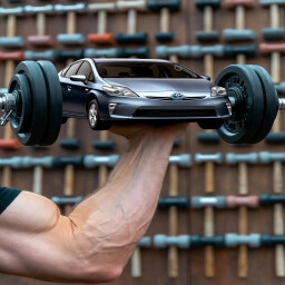 Hybrid Car Curl Champion! 🏋️♂️🔨 You're basically a one-armed superhero in the kitchen now—what's the beast-mode caption for 2,400? Let's keep lifting those steaks to new heights! 🚀😂 icon