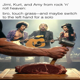 Hendrix-Level Meat Shredder! 🤘🔨 You're jamming harder than a legendary guitar riff—what's the headbanging caption for 2,800? Let's crank it to 11! 🚀💪 icon