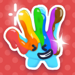 Finger painting a Rainbow icon