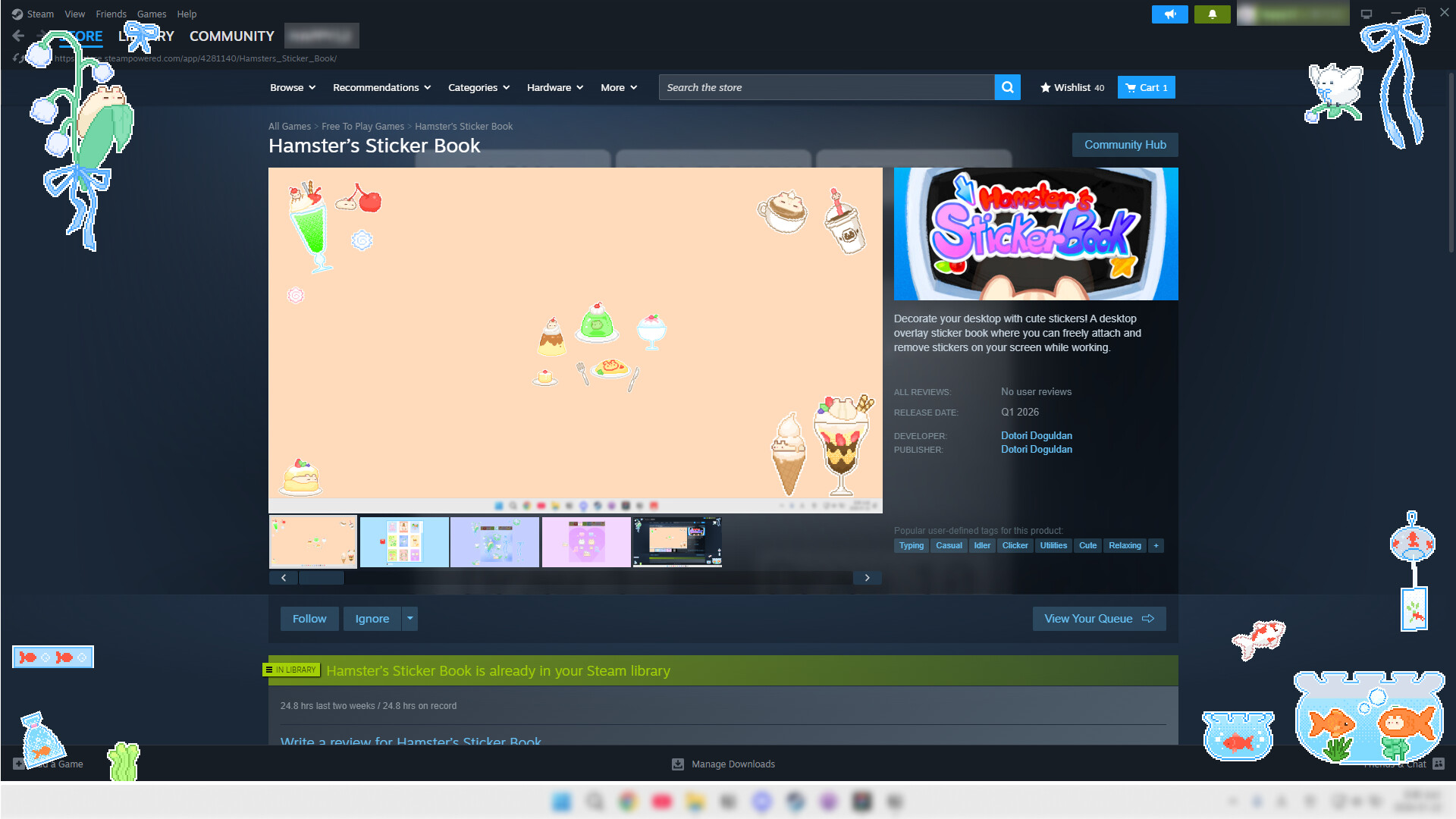 Hamster’s Sticker Book Screenshot 0