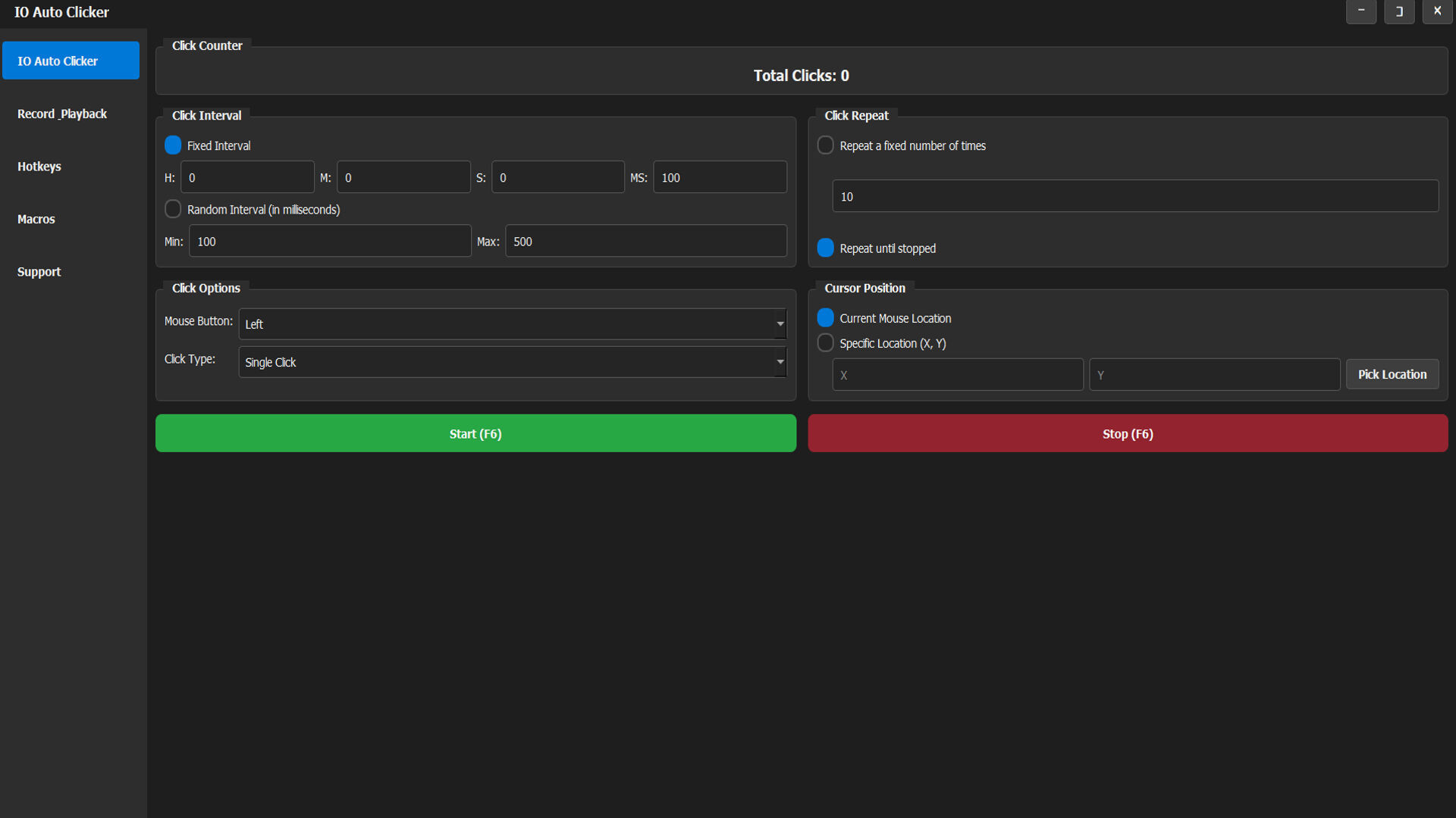 IO Auto Clicker Screenshot 0