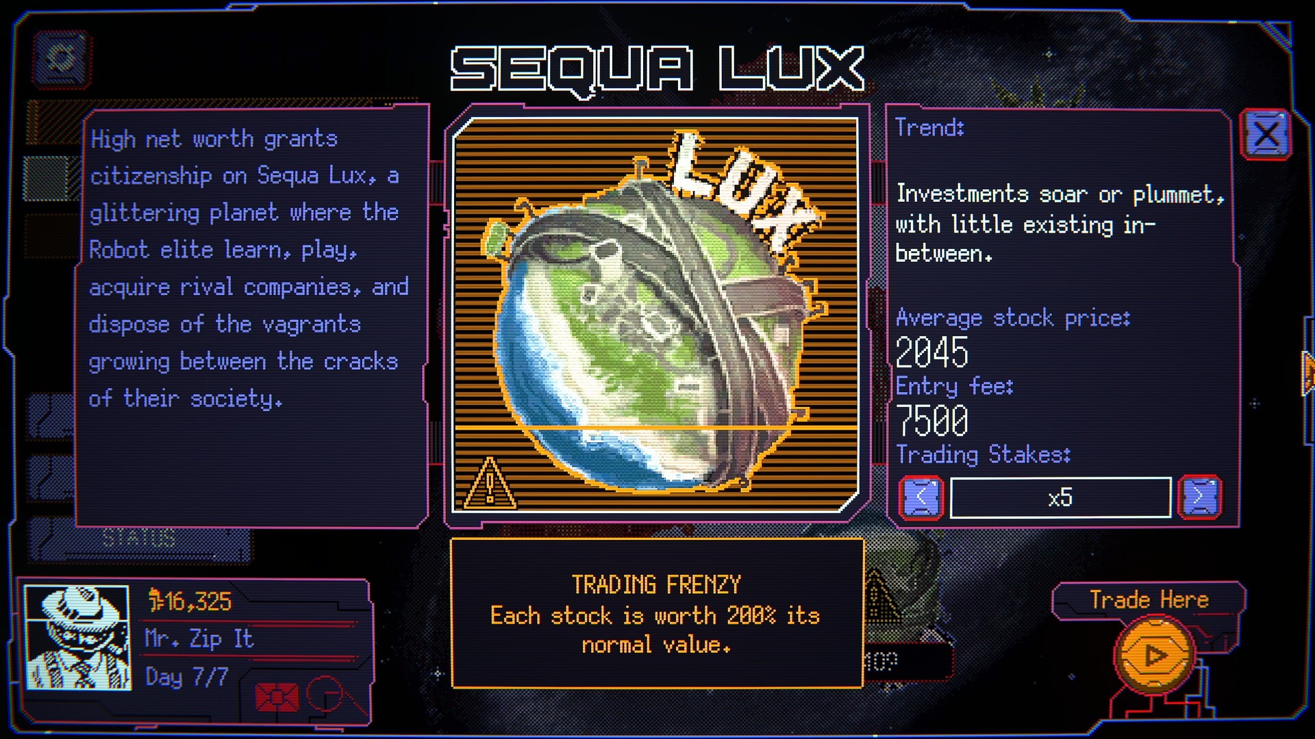 Space Warlord Baby Trading Simulator Screenshot 3