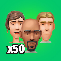 Fifty shades of people icon