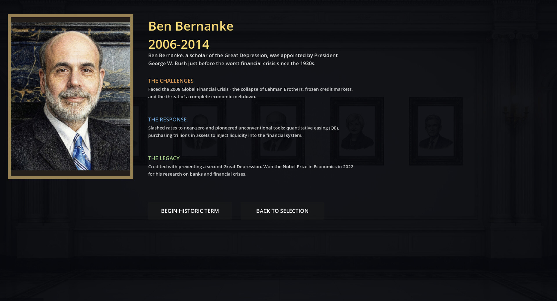 Federal Reserve Simulator Screenshot 1