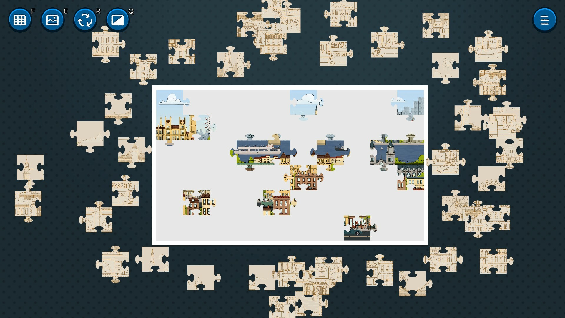 Hidden Cats in Jigsaw Puzzle - London Screenshot 1