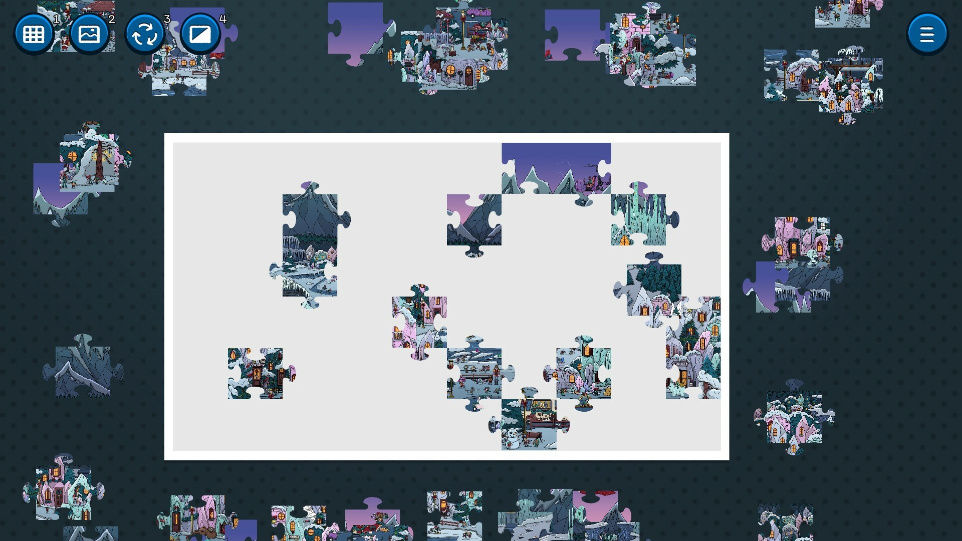 Hidden Cats in Jigsaw Puzzle - Santa's Realm Screenshot 0