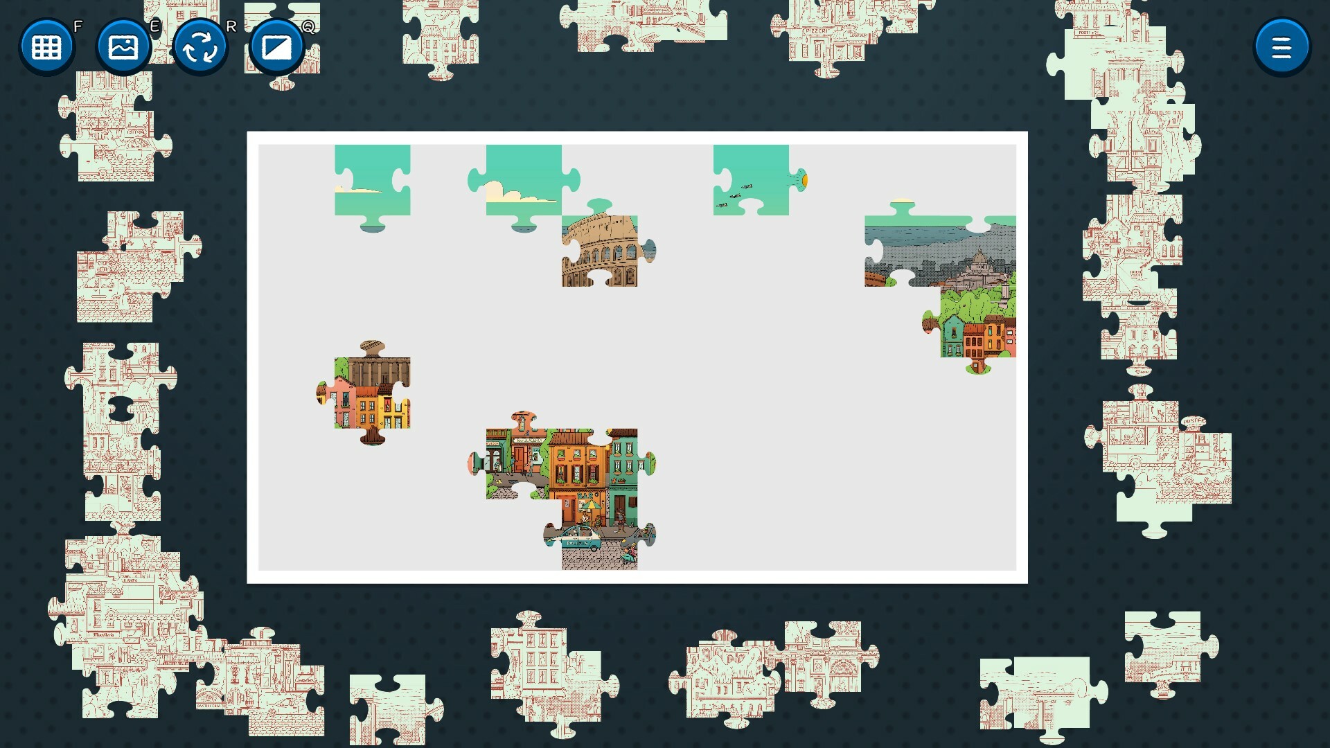 Hidden Cats in Jigsaw Puzzle - Rome Screenshot 1