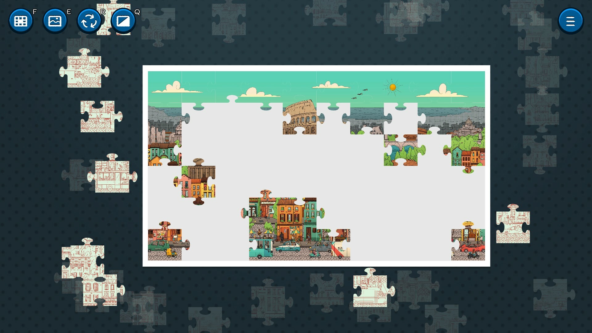 Hidden Cats in Jigsaw Puzzle - Rome Screenshot 0