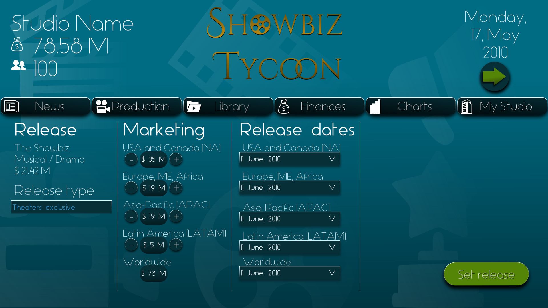 Showbiz Tycoon Screenshot 4