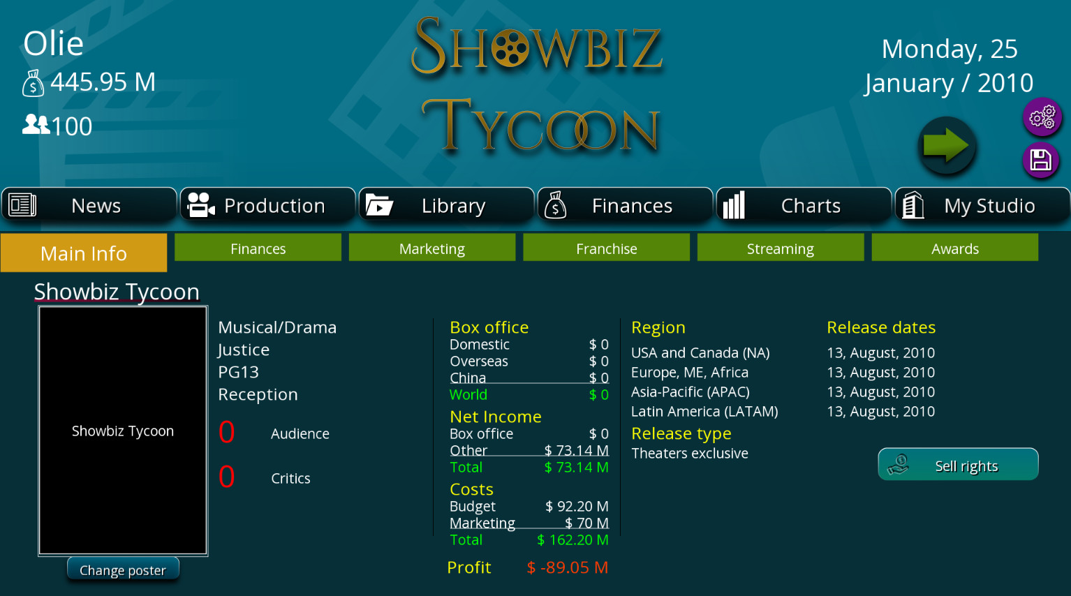 Showbiz Tycoon Screenshot 8