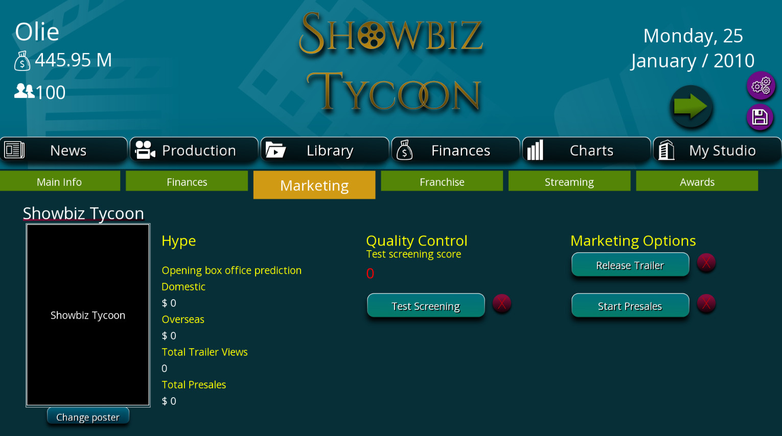 Showbiz Tycoon Screenshot 9