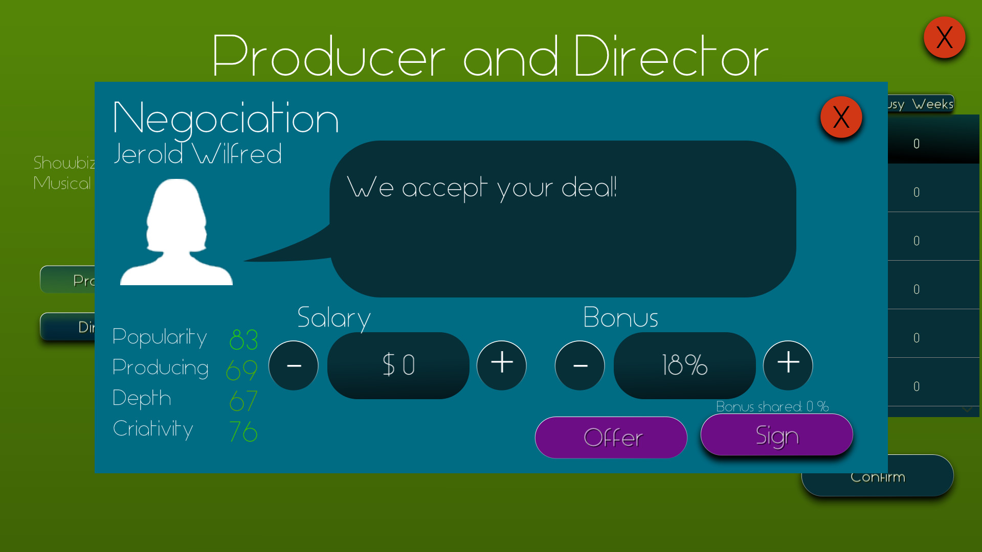 Showbiz Tycoon Screenshot 2