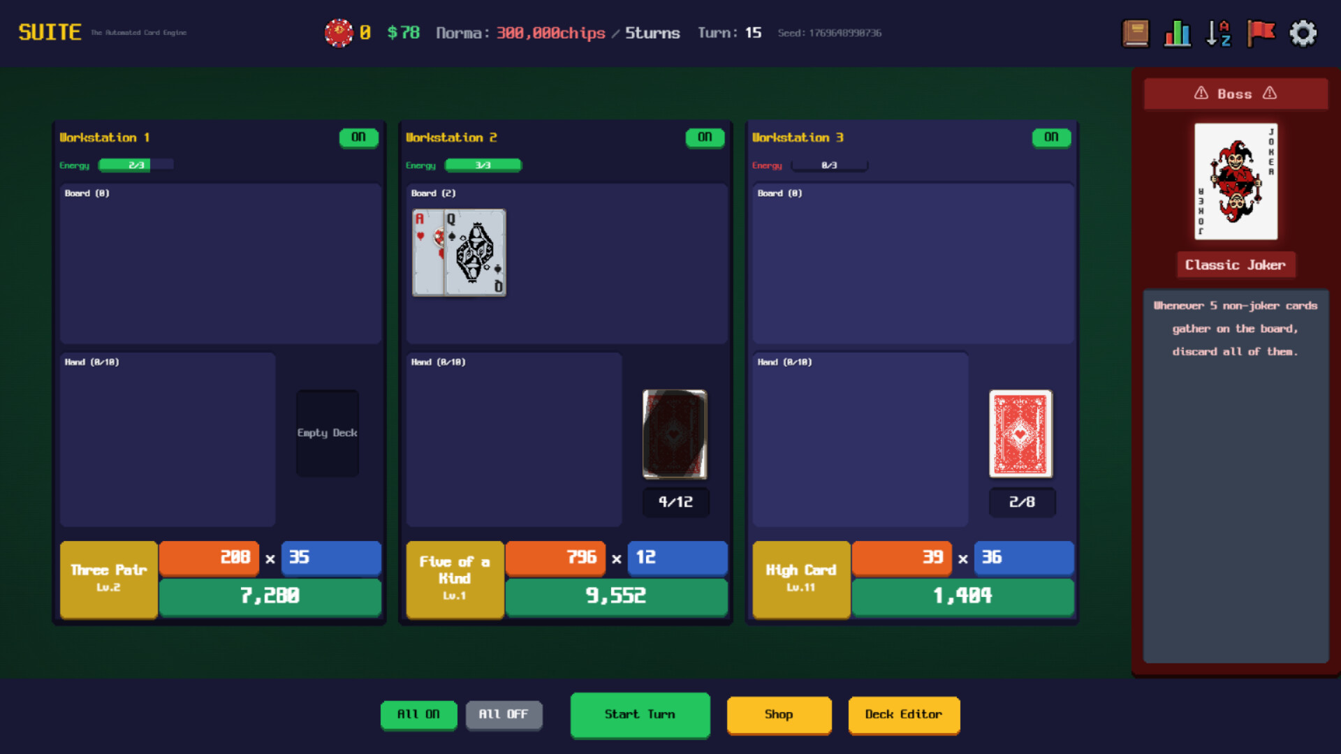 SUITE:The Automated Card Engine Demo Screenshot 1