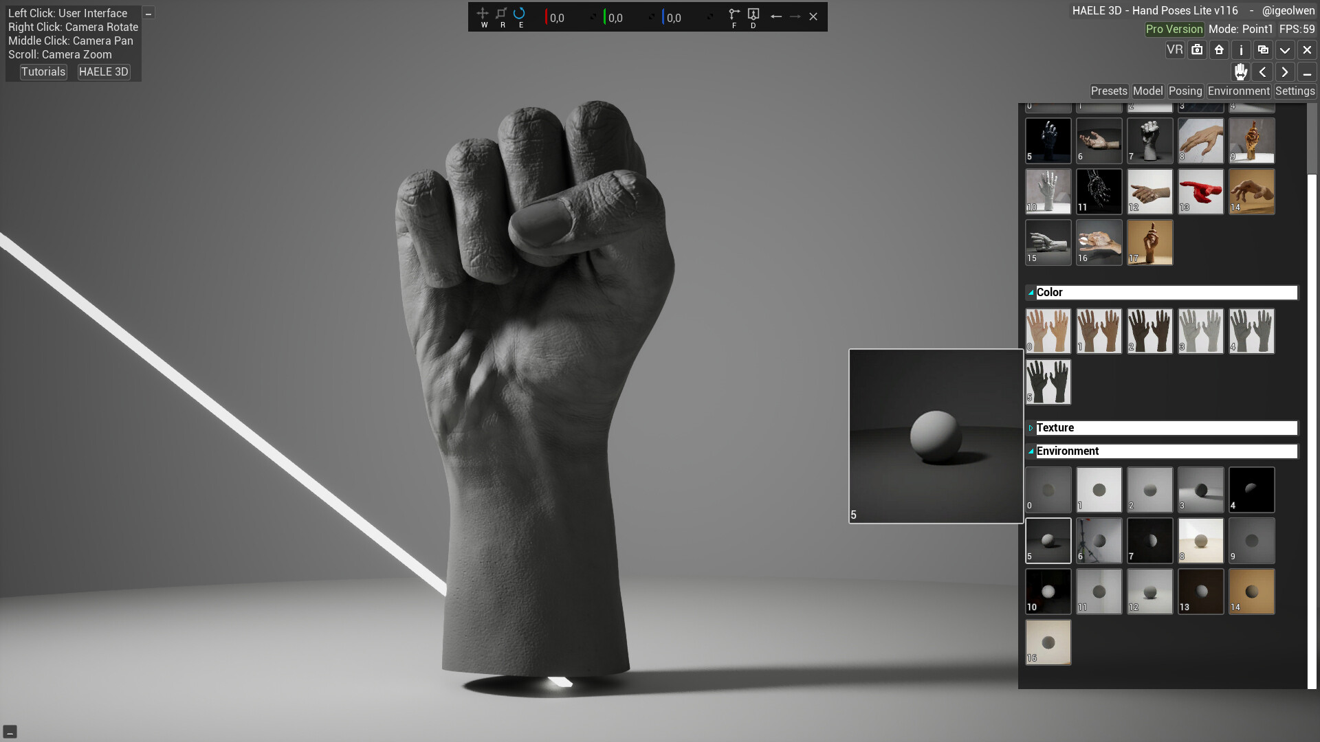 HAELE 3D - Hand Poses Lite - Drawing References Screenshot 1