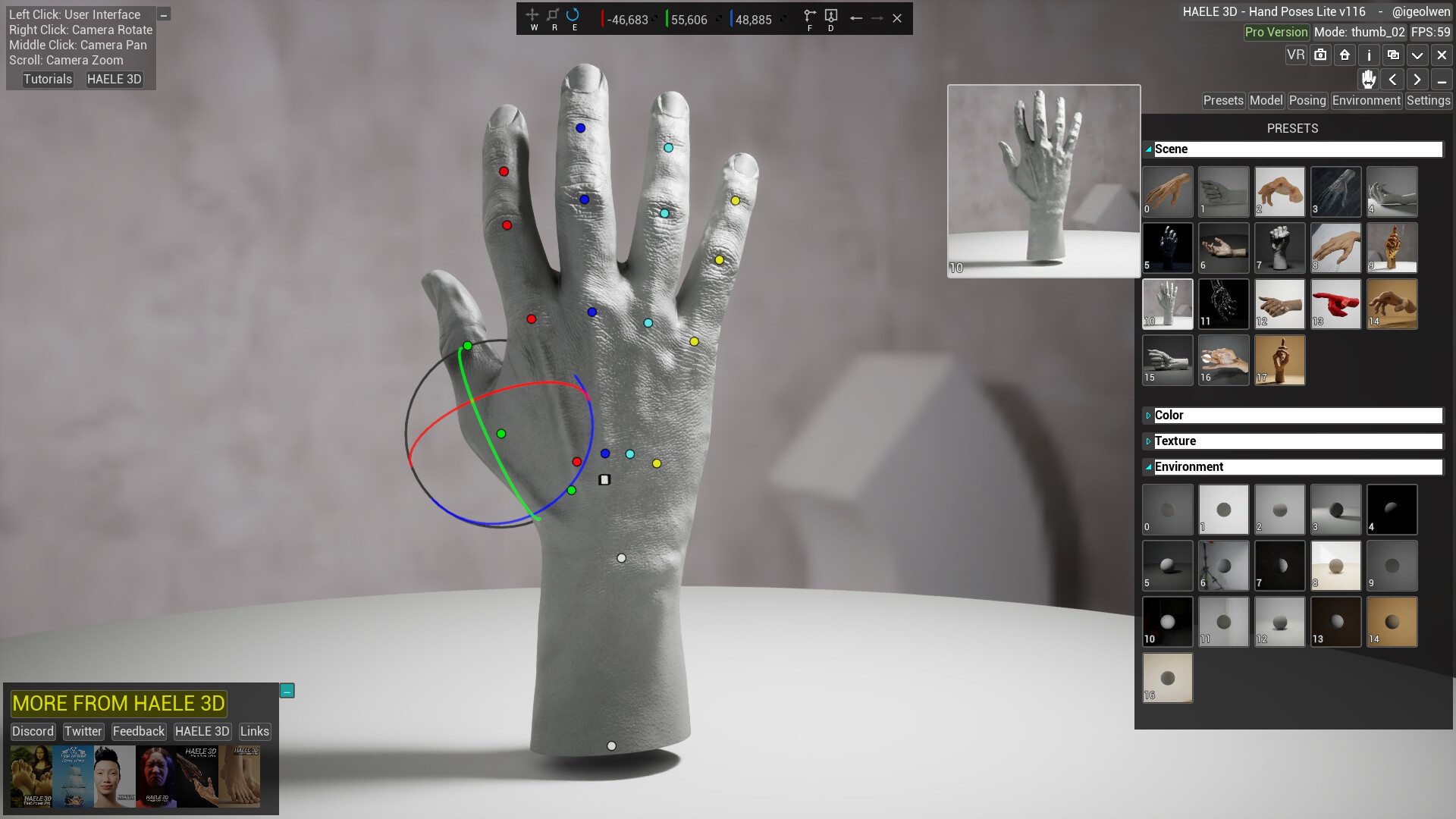 HAELE 3D - Hand Poses Lite - Drawing References Screenshot 4