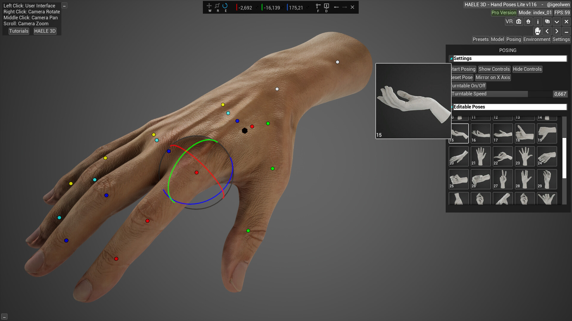 HAELE 3D - Hand Poses Lite - Drawing References Screenshot 0