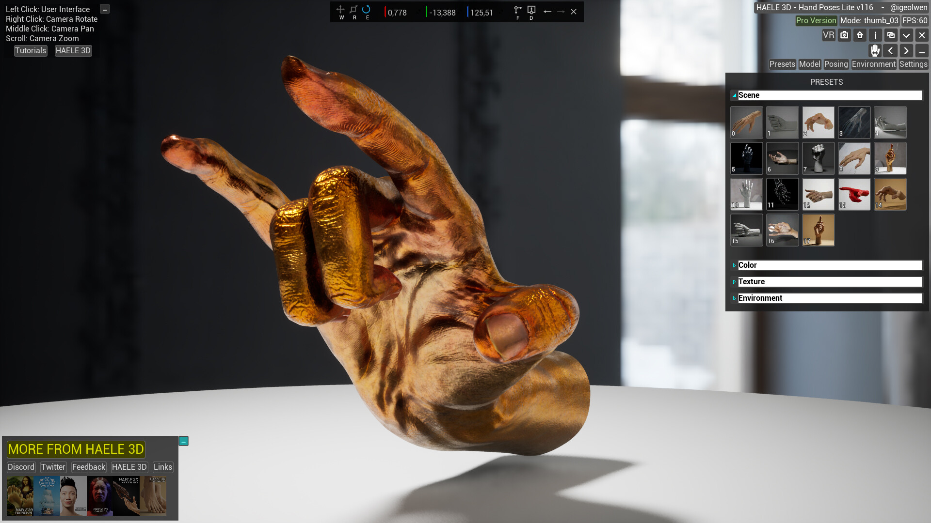 HAELE 3D - Hand Poses Lite - Drawing References Screenshot 12