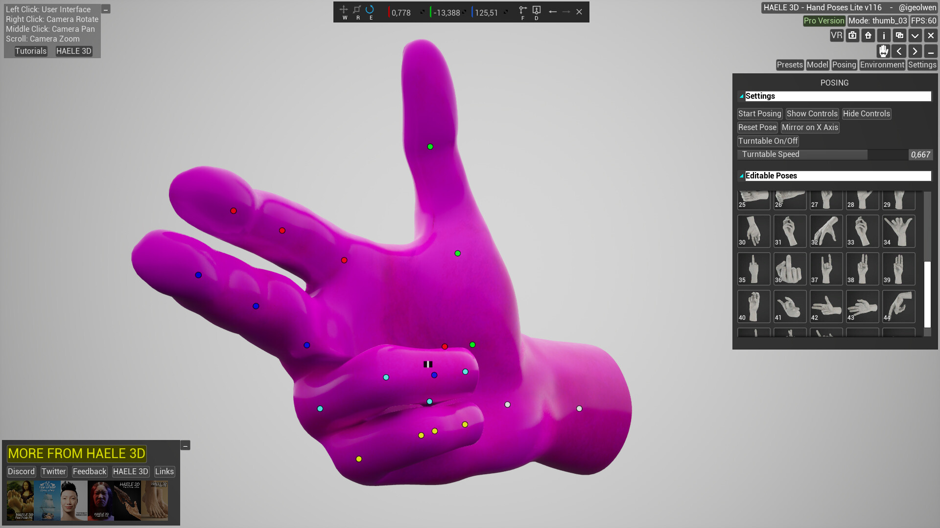 HAELE 3D - Hand Poses Lite - Drawing References Screenshot 13