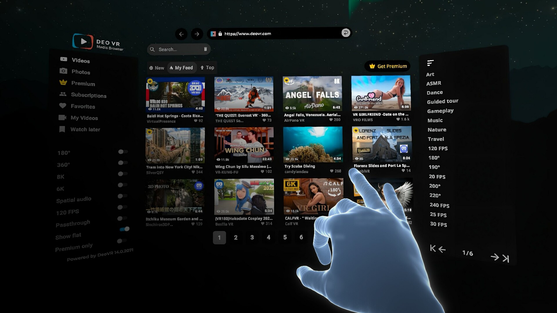 DeoVR - VR Video Streaming Platform Screenshot 1