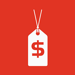 Clearly marked prices icon