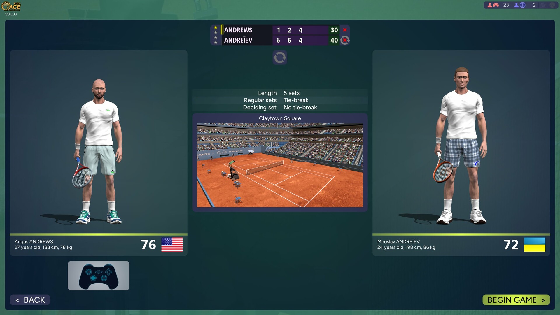 Full Ace Tennis Simulator Screenshot 2