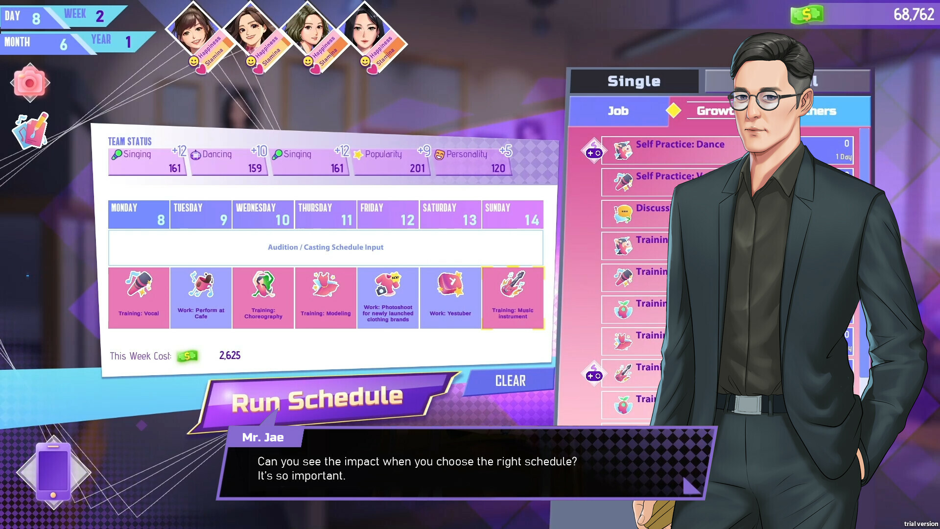 K-pop Idol Stories: Road to Debut Screenshot 1