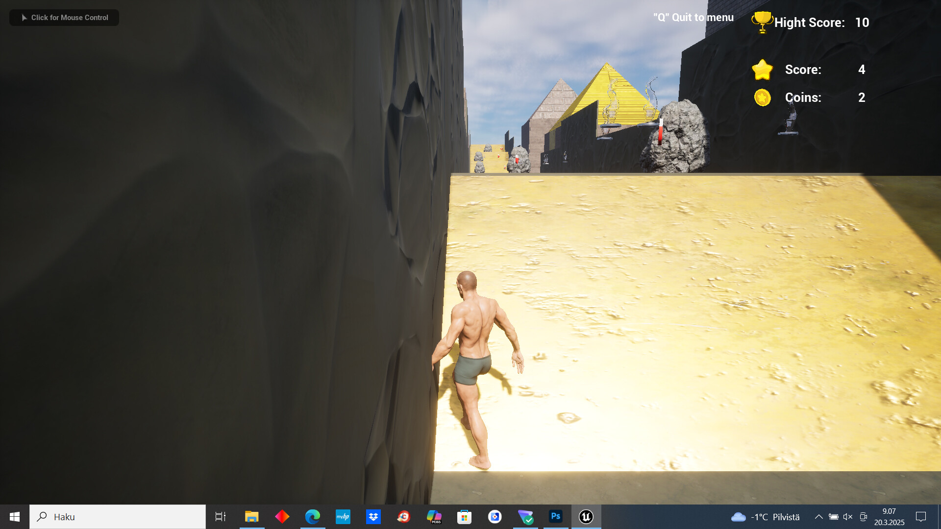 Man Without Clothes Runner Screenshot 0
